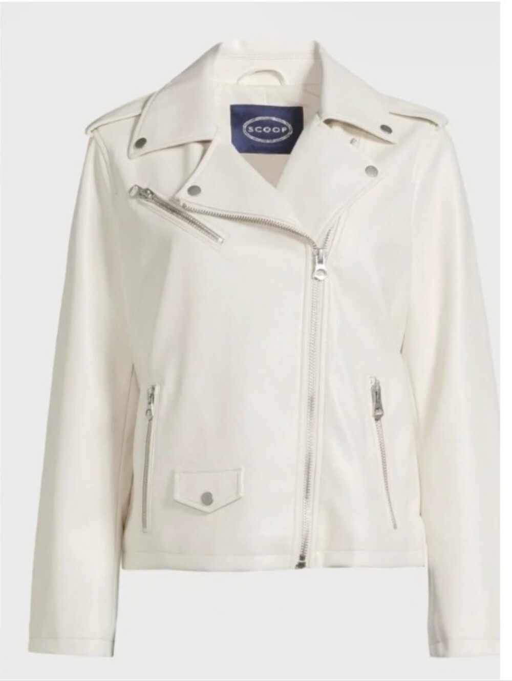 Scoop Faux leather Moto Jacket  Size  Medium (8-10) - Picture 3 of 10